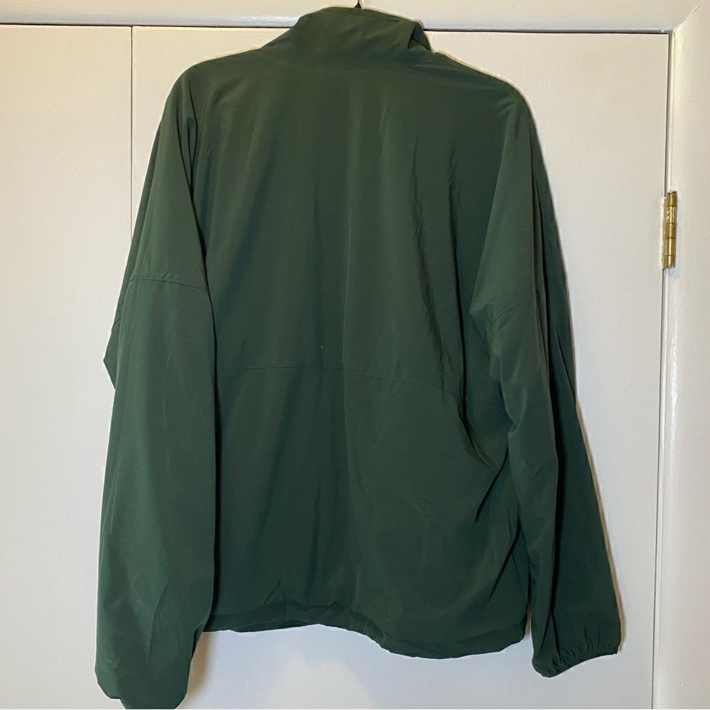 GapFit Reversible Recycled Half-Zip Windbreaker Pullover Green Women’s Large - Picture 2 of 7